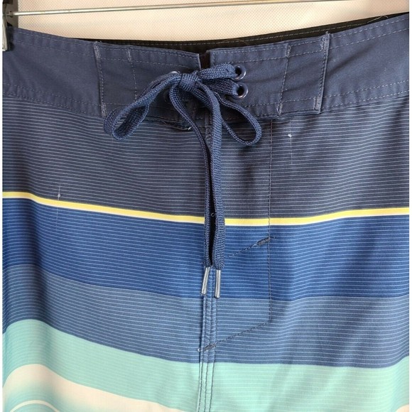 Sonoma Goods for Life Men's (36) Blue Striped Swimming Board Shorts - Picture 2 of 8